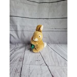 Tan Rabbit Bunny Stuffed Animal Plush W Carrot Easter